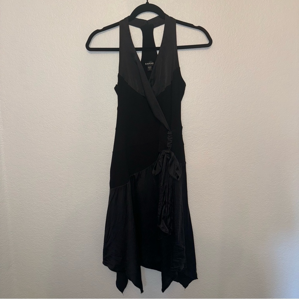 Bebe Dark Charcoal Gray Dress Size Small
